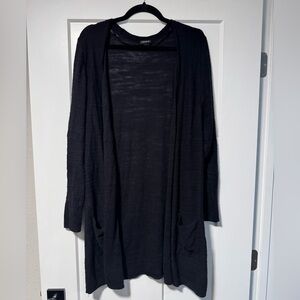 torrid Black Open-Front Long Cardigan with Pockets